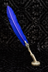 Feather with Blue Seal