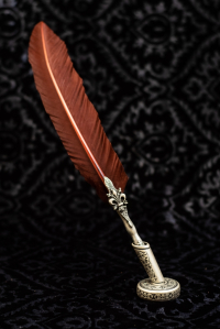 Feather with Brown Nibs
